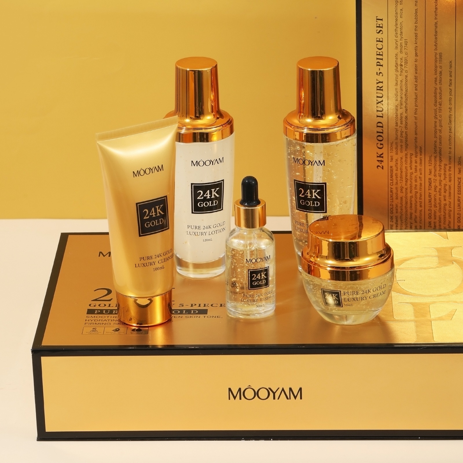 Luxury Skincare Moisturizer - Złoty zestaw 24K LUXURY nawilżający i